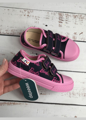 Цветные кеды детские для девочек розово-черный (1082) Weestep