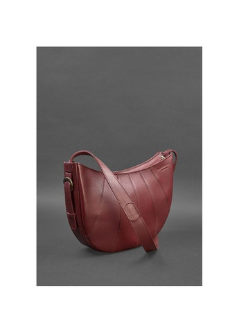 Кожаная сумка женская через плечо Круассан Krast бордовая BlankNote (302007896)