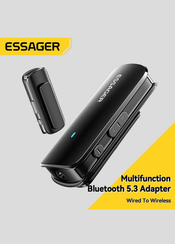 Багатофункціональний Bluetooth 5.3 аудіо адаптер EBT53-DT01-P на 3,5 мм (Aux) + слот для TF карти Essager (322581590)