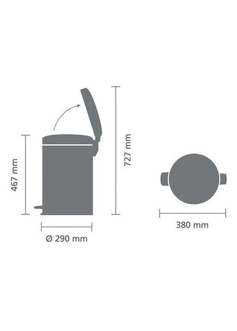 Бак для мусора Pedal Bin 20 л 114106 Brabantia (317305357)