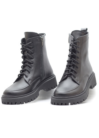 Зимние ботинки женские из натуральной кожи мех тимберленды Zlett