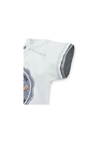 Комбинированная демисезонная футболка детская "college" (4678-152b-white) E&H