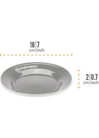 Тарелка Petromax Enamel Plates 18см к:black No Brand (316655067)