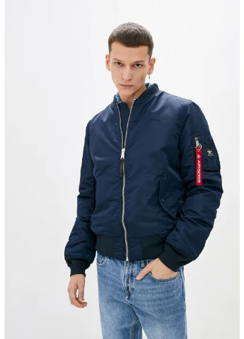 Куртка (бомбер) MA-1 Flight Jacket Синяя Airboss (368850582)