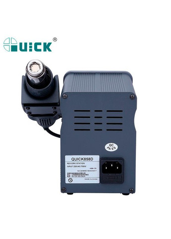 Термовоздушная паяльная станция 858D фен 750 Вт/100-450°С/30 л/мин Quick (317204227)