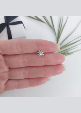 Сережка штанга для хряща, хелікса, трагуса, козелка срібляста DeKolie (296481808)