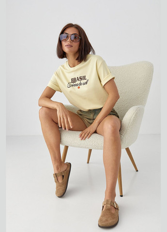 Хлопковая футболка с надписями Lurex - (334451590)