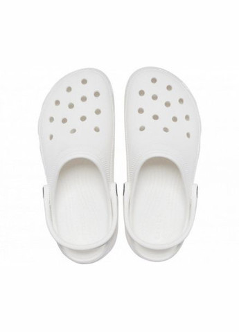 Белые женские кроксы classic platform clog w5-35-22.5 см white 206750 Crocs