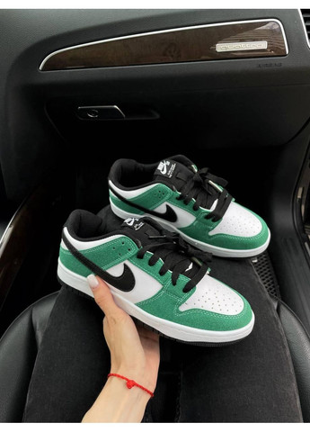 Сірі Осінні кросівки чоловічі nike sb dunk low green white найк сб данк No Brand