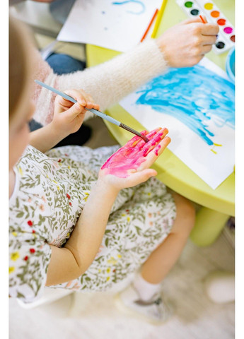 Набор кистей Синтетика плоская закругленная, длинная ручка (9 шт), 6604ESSET 99IDEAS (329143794)