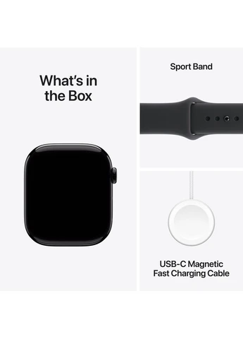 Смарт-годинник Watch Series 11 GPS 46mm Jet Black Aluminum Case with Black Sport Band M/L (MEUX4) [145285] Apple (399682424)