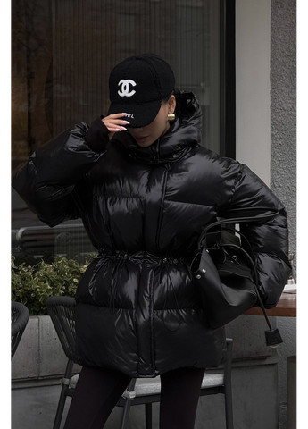 Чорний зимній Пуховик Jadone Fashion