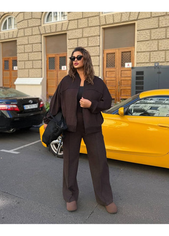 Стильный прогулочный костюм-двойка из микровельвета • брюки + кофта • трендовый силуэт • ЗАМЕРЫ В ОПИСАНИИ DK/DL Мода без кордонів (370549259)