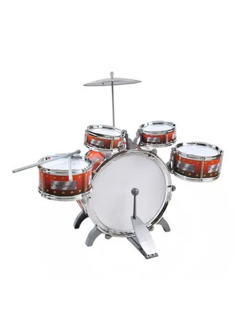 Детская барабанная установка барабаны с тарелкой стульчиком для детей мальчиков девочек 57х40х50 см (476419-Prob) Unbranded (280957222)