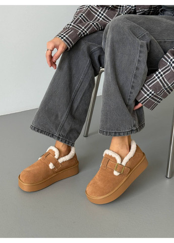 Жіночі сноубутси руді, натуральна замша, анатомічна форма, хутро всередині No Brand (366091798)