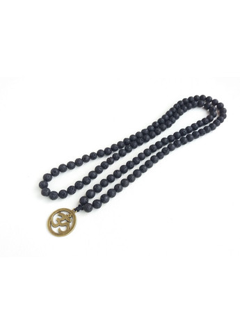 Чотки з вулканічної лави 108 намистин з підвіскою ОМ d 8мм No Brand (331293572)