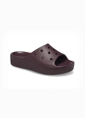 Вишневые женские кроксы classic platform slide m4w6--23 см dark cherry 208180 Crocs