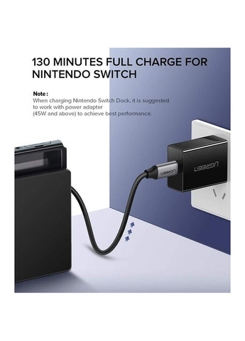 Кабель USB 3.1 GEN1 TypeC M-M, 1.5 м, 3A, Nickel Plating Aluminum Shell, US161 Ugreen (315761291)