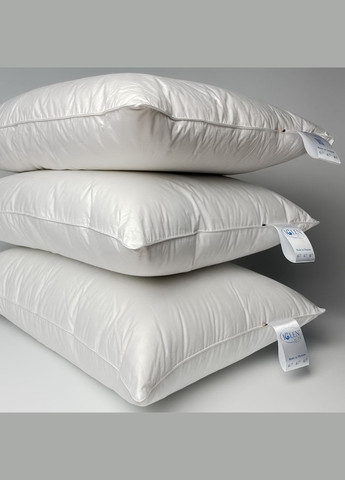 Подушка пухова полегшена з сірим пухом 50х70 см 100% пуху (50701NG) Iglen (282313312)