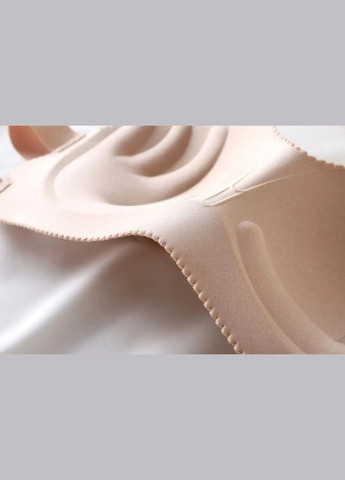 Бежевый балконет бюстгальтер бесшовный балконет с регулируемой спиной classic, бюст гладкий в стиле бандо с push-up, цвет бежевый No Brand