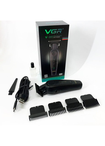 Аккумуляторная машинка для стрижки V-995 + 4 насадки, 2000 мАч, USB VGR (364665577)