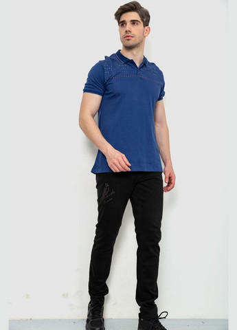 Синяя футболка-поло мужское для мужчин Ager