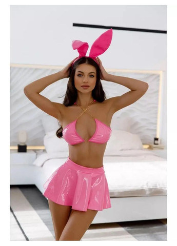 Жіночий костюм "Гламурна зая", Набір 4в1 який привертає увагу, Жіночий костюм рожевий No Brand костюм жіночий "Гламурна зая" рожевий (354331170)