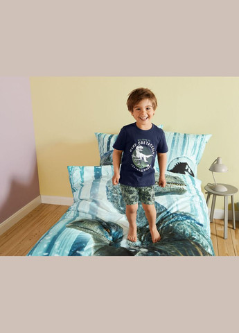 Комбинированная всесезон пижама летняя для мальчика футболка + шорты Lupilu