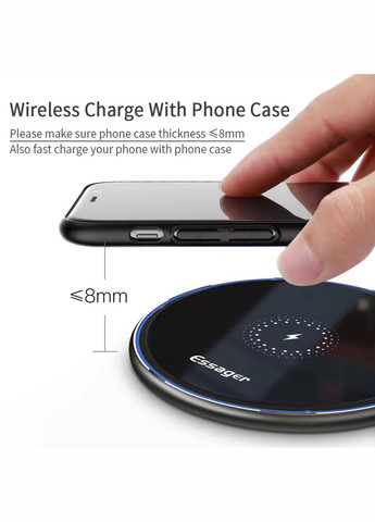 Зарядний пристрій для телефонів бездротовий для iPhone/Android 15 Вт Essager (299330181)