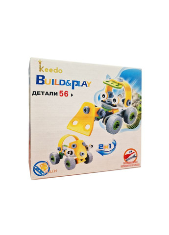 Конструктор Build&Play 2 в 1 "Строители" J-7725, 56 элемента Hanye (306436521)