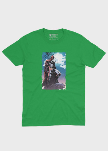 Зеленая демисезонная футболка для мальчика с принтом супергероя - бэтмен (ts001-1-keg-006-003-002-b) Modno