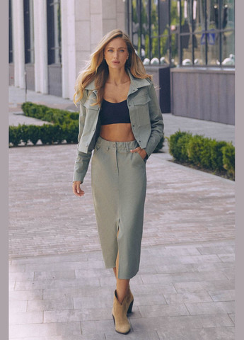 Спідниця олівець. Оливковий Seventeen (345707897)