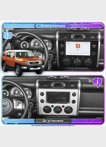 Штатная магнитола 9" для Toyota FJ Cruiser 2006-н.в. 4/64 QLED CarPlay 4G Wi-Fi GPS 360 Prime 6шт Lesko (336198893)
