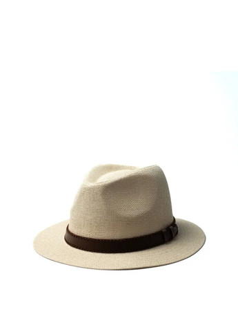 Шляпа федора мужская бумага бежевая BATTY 817-679 LuckyLOOK 817-679m (292668916)