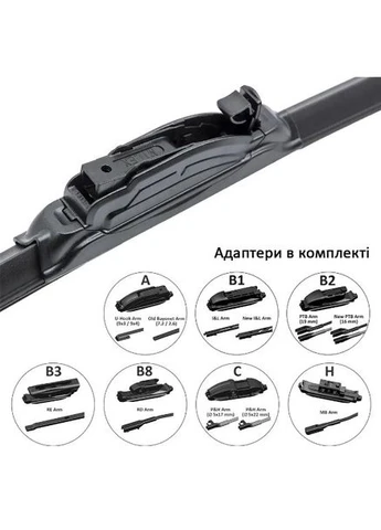 Щітка склоочисника 22"550 мм мультиадаптер Hybrid HP-W22550 MILEX (390493923)