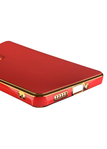 Чохол для Redmi Note 12 Pro 5G глянсовий із золотою окантовкою із захистом камери на сяомі редмі нот 12 про 5г червоний Xiaomi (366021402)