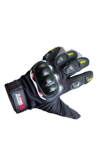 Мото перчатки черные с защитой и сенсорными накладками. China (370677352)