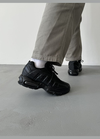Кросівки жіночі і чоловічі Nike Air Max 95 black | Найк Аір Макс 95 чорні No Brand чорні демісезони (316504483)