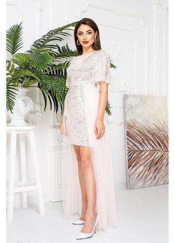 Розовое праздничный, коктейльное коктейльное платье съемная юбка 21033 розовая Tanita-Romario