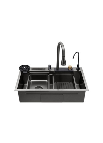 Комплект кухонної мийки KRP Schwarze - SET75*45NB PVD (3.0/0.8 мм) Kroner (336935251)