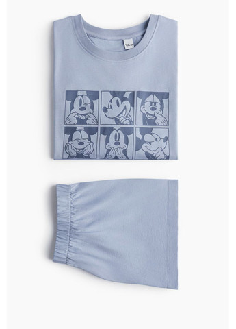 Голубая всесезон пижама H&M Футболка/Шорти