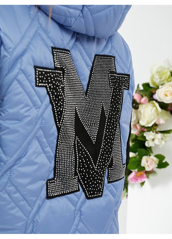 Жилетка женская стеганная с капюшоном и нашивкой в камне (Замеры в описании) DK/DL Мода без кордонів (366725498)