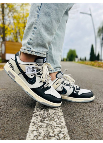 Чорні Осінні кросівки чоловічі nike sb dunk low beige black найк сб данк No Brand