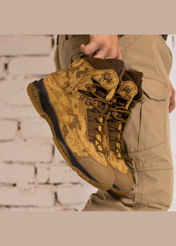 Кожаные Демисезонные Женские Берцы Тактические. 36-46р Койот+Пиксель. Из Натуральной кожи! STDF-2122 No Brand (301143251)