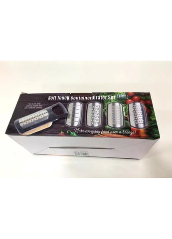 Набір Терок Soft Touch Container Grater Set Тертки 4в1 Mintex (363834300)