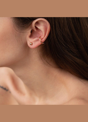 Сережки - каффа Ланцюжок у червоному золоті с08151 Oniks (264025068)