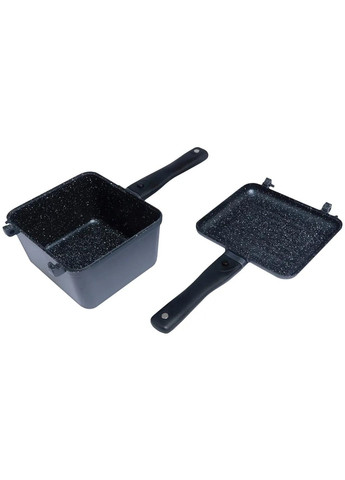 Набор RidgeMonkey Connect Deep Pan & Griddle XL Granite Edition сковорода и кастрюля No Brand (365715828)