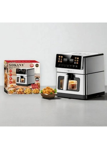 Аерофритюрниця SK-10113 з великою чашею 10 л корпус із нержавіючої сталі 2200 Вт Sokany (371631568)