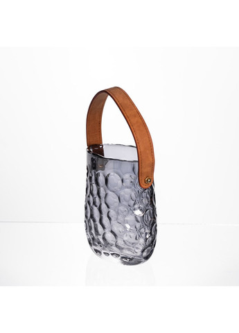 Ваза сумочка стеклянная ваза для цветов и декора интерьерная ваза с ручкой 800 мл 11,5×7,5×15 см Yiwu (370432326)