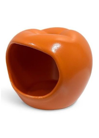 Купалка \ миска керамічна для хом'яків ручної роботи печера помаранчева Г:6 см х Ш:10 см х В:8 см Mazceramics (362701425)